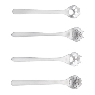 4PCS Coffee Spoon Stainless Steel Teaspoon for Kitchen Restaurant A #2
