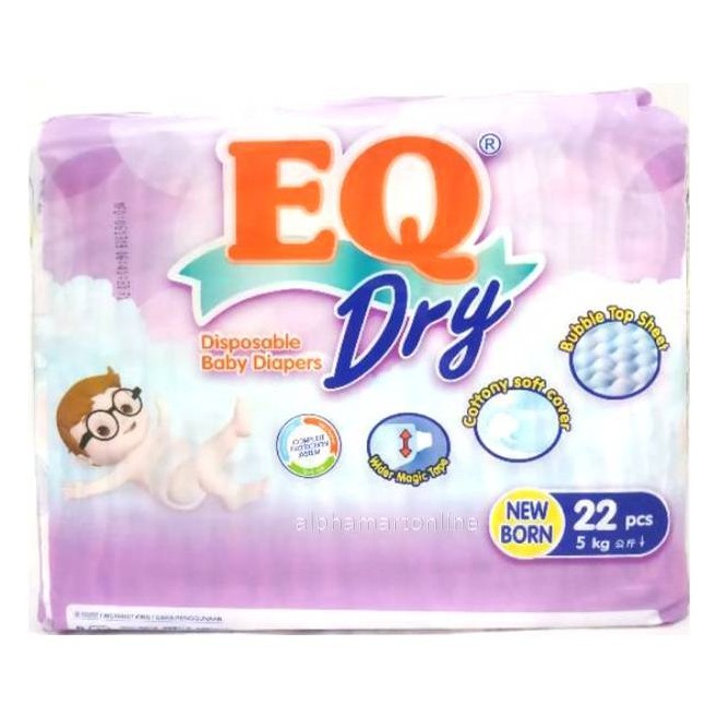 EQ Dry New Born Diaper 22s | Shopee 