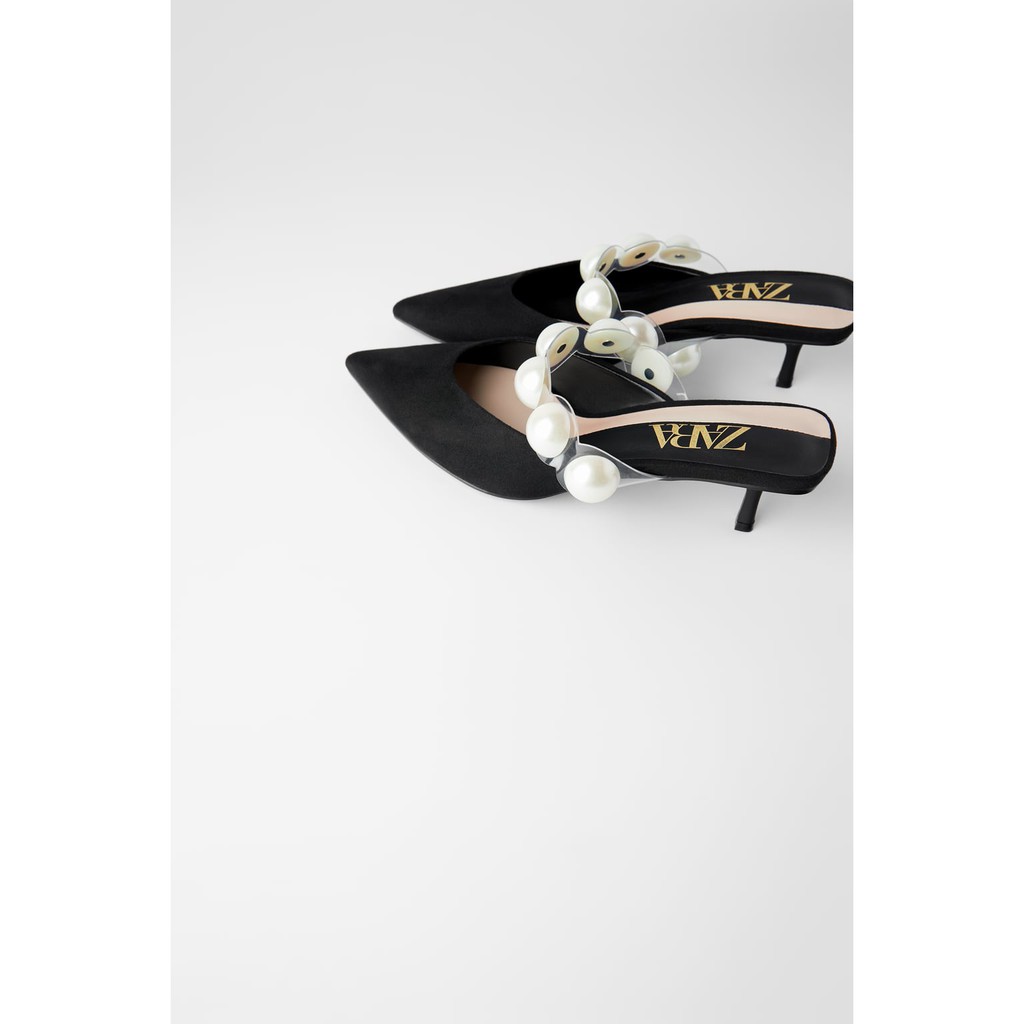 zara vinyl mules