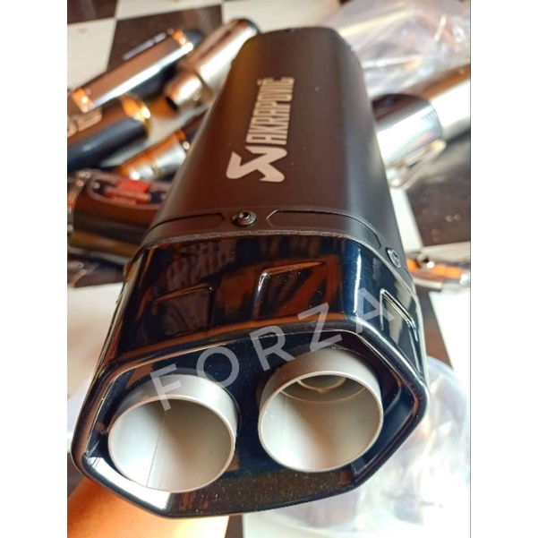 AKRAPOVIC DOUBLE BARREL Exhaust Pipe Muffler 51mm Nmax Xmax Tmax Adv