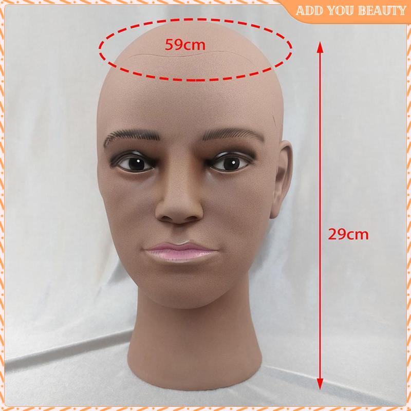 Male Bald Mannequin Head Professional Cosmetology for Wig Making and