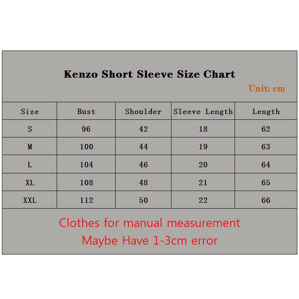 kenzo shirt sizing