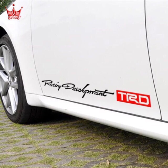 TRD 2PCS Car Toyota Racing Development Sticker Decals B-6 | Shopee ...