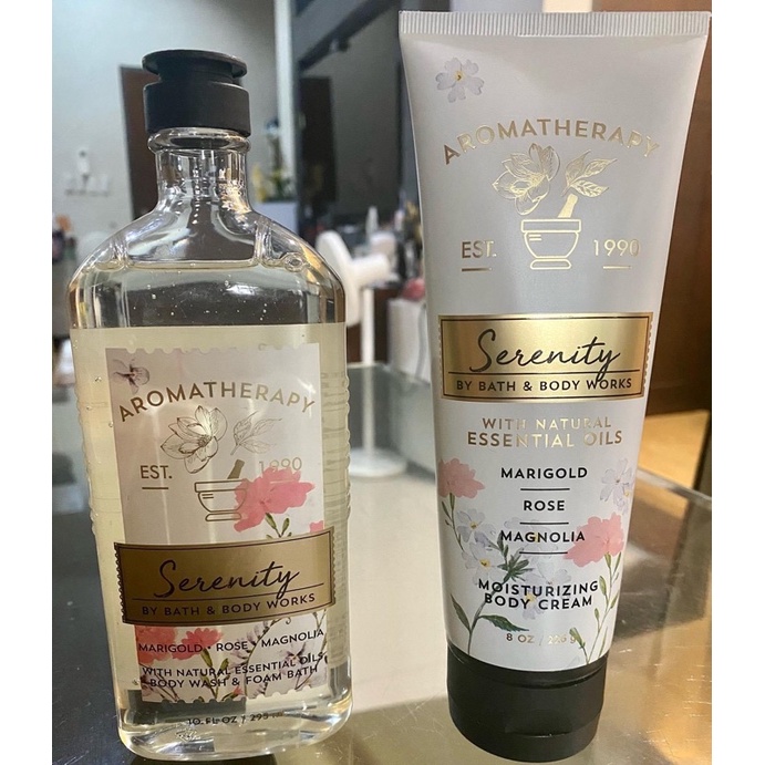 Bath and Body Works Aromatherapy Serenity Marigold Rose Magnolia