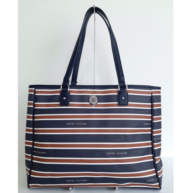 Tommy Hilfiger Women's Large Stripes Tote Bag Shopee Philippines
