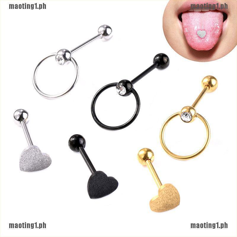 Battery Set Fashion Punk Vibrating Tongue Piercing Bar Stud Ring Body Jewelry