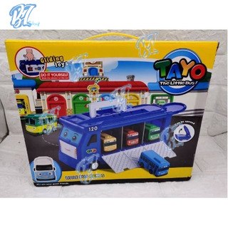 4in1 TAYO THE LITTLE BUS with parking tower pullback car children’s model car bus set