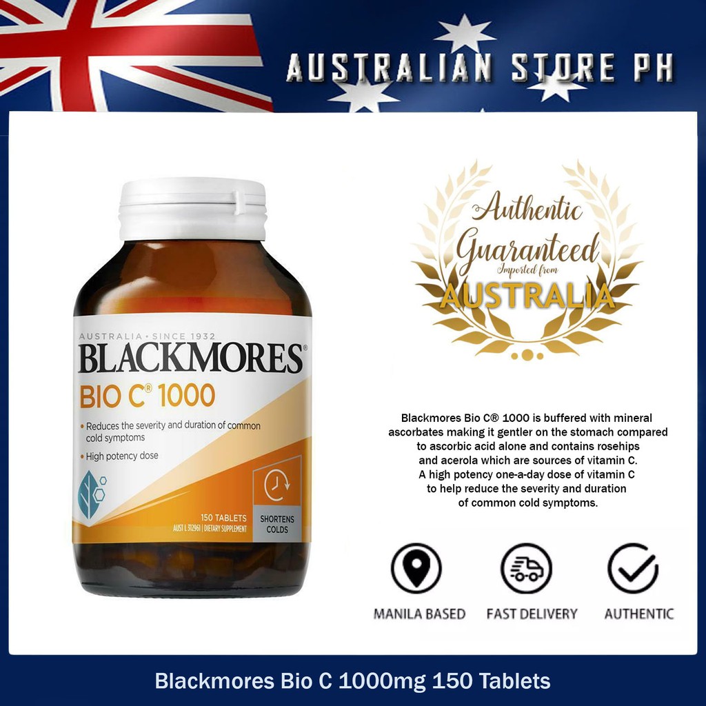 Australia Imported Blackmores Bio C 1000mg 150 Tablets Vitamin C Shopee Philippines