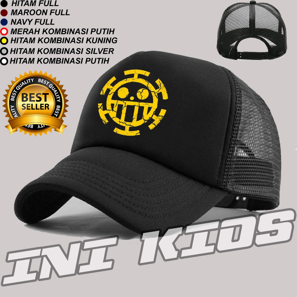 !! Hat Trucker Network One Piece Luffy Trafalgar Law Simple Cool Men