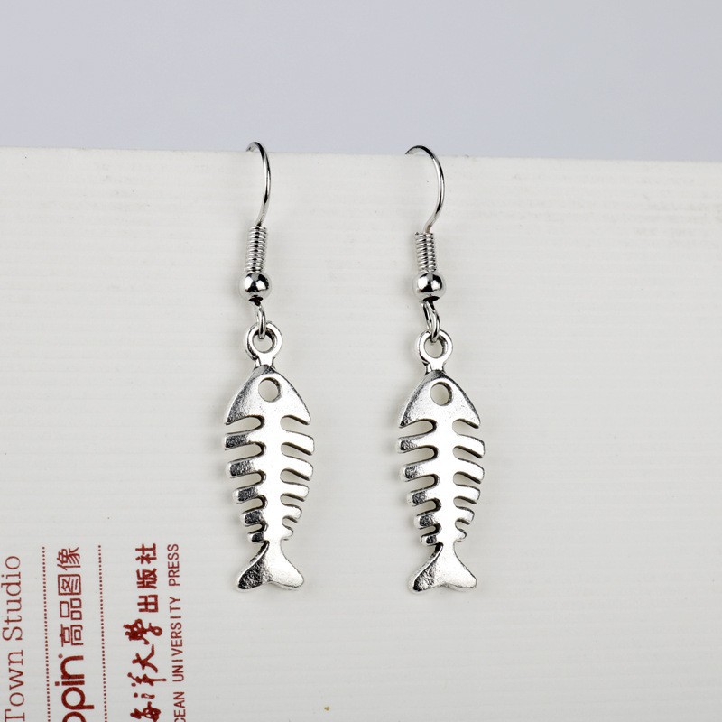 Personality Fish Bone Shape Ear Hook Eardrop Women Earrings Shopee Philippines