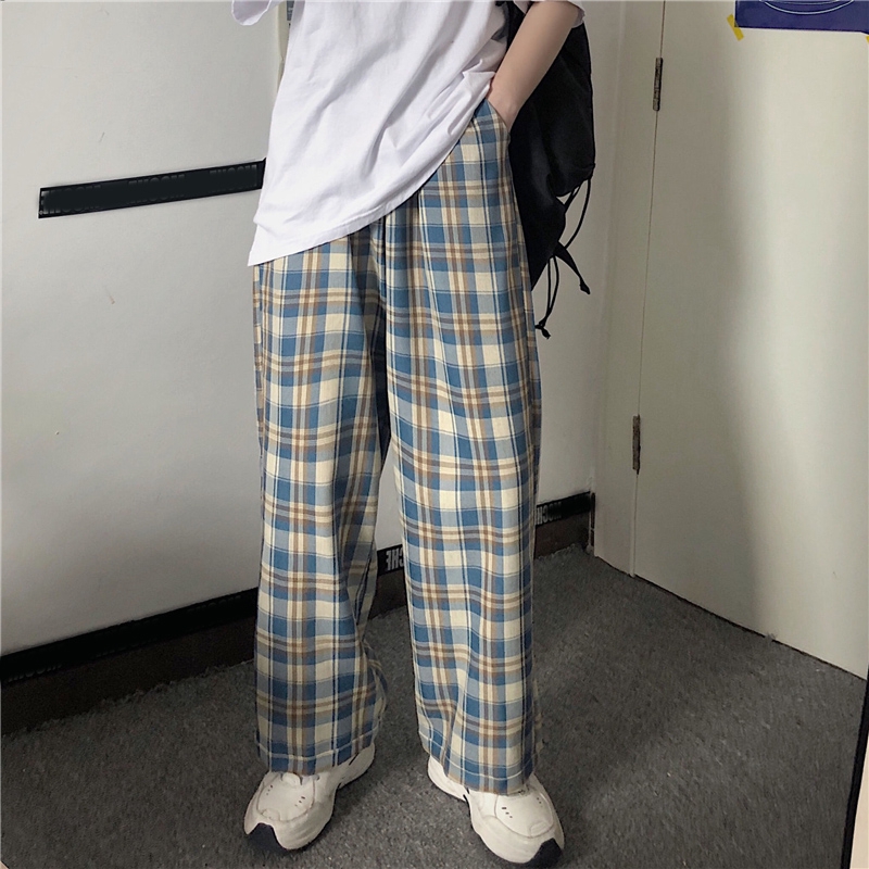 plaid casual pants