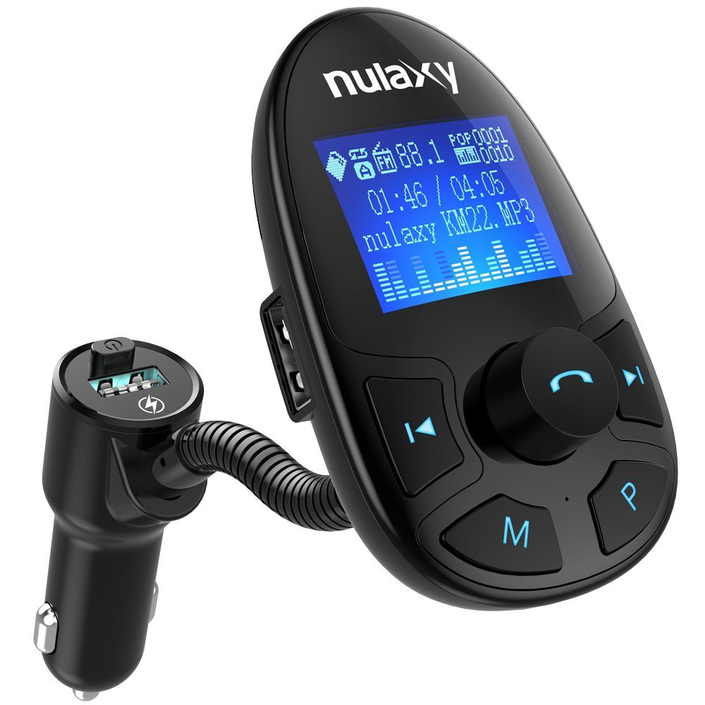 Nulaxy KM22 Bluetooth FM Transmitter Wireless Audio Adapter Handsfree