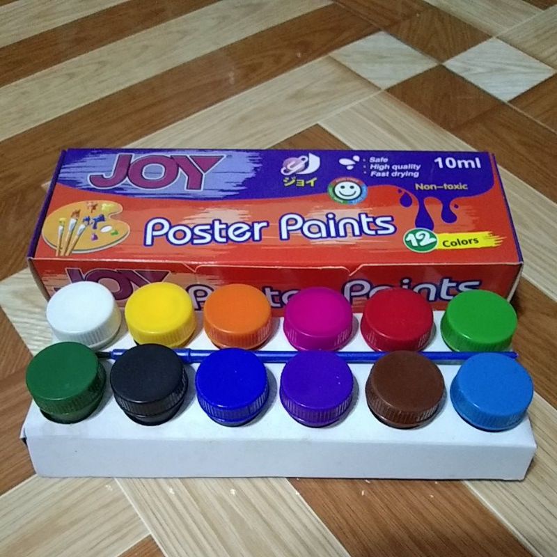 Joy Poster Paints 10ml, 12colors Assorted Shopee Philippines