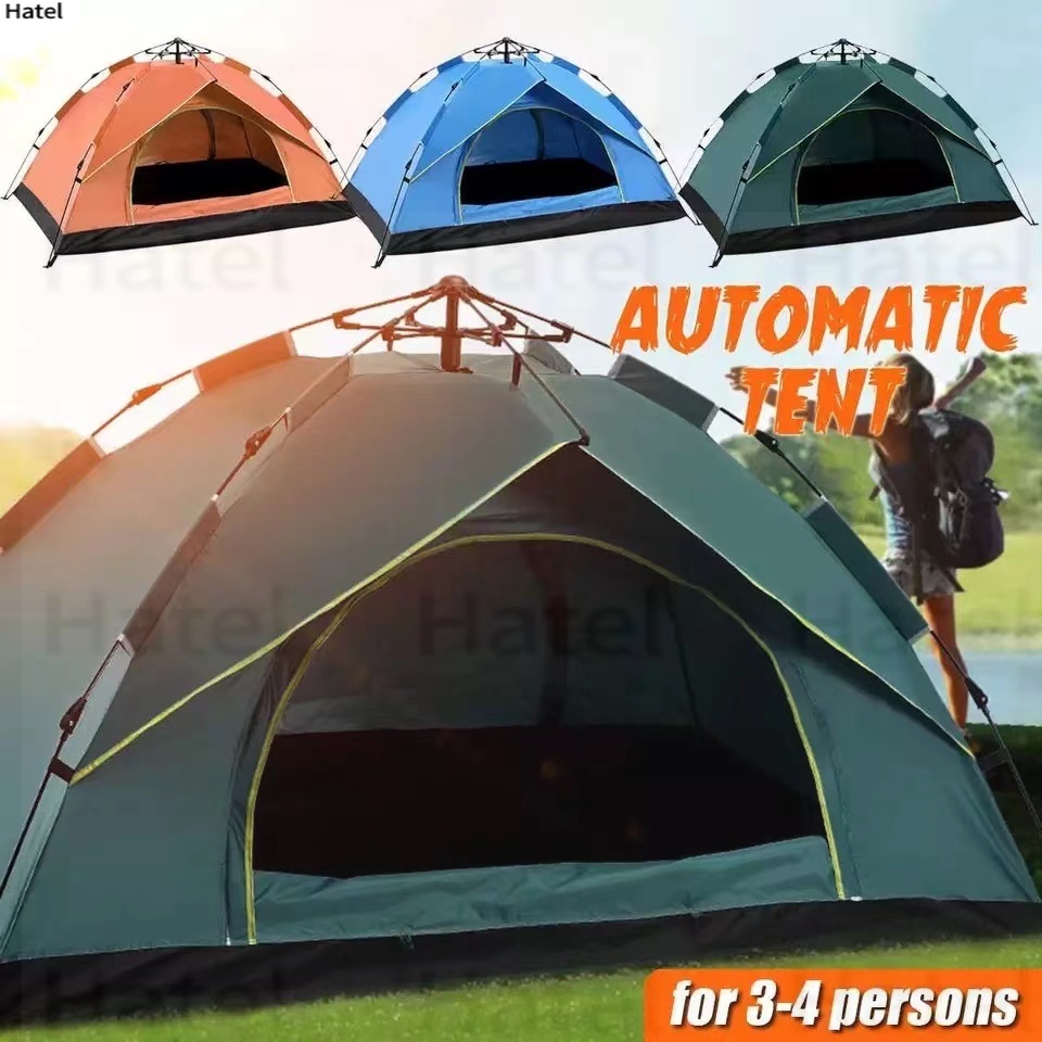 2/4/6 Waterproof Outdoor Dome Camping Tent automatic Double Layer