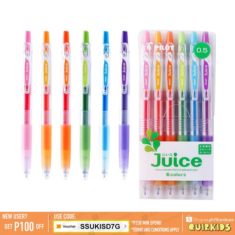 Pilot Juice 6 Color 0.5mm / 0.38mm Gel Ball Point Pen Shopee Philippines