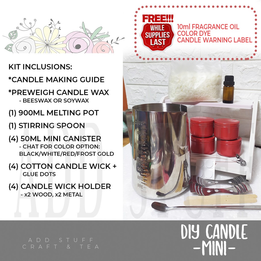 Candle Making Starter Kit / DIY CANDLE / SOY CANDLE Making Kit Shopee