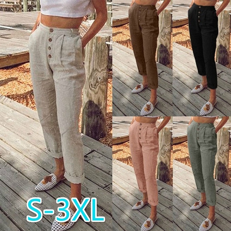 striped summer trousers