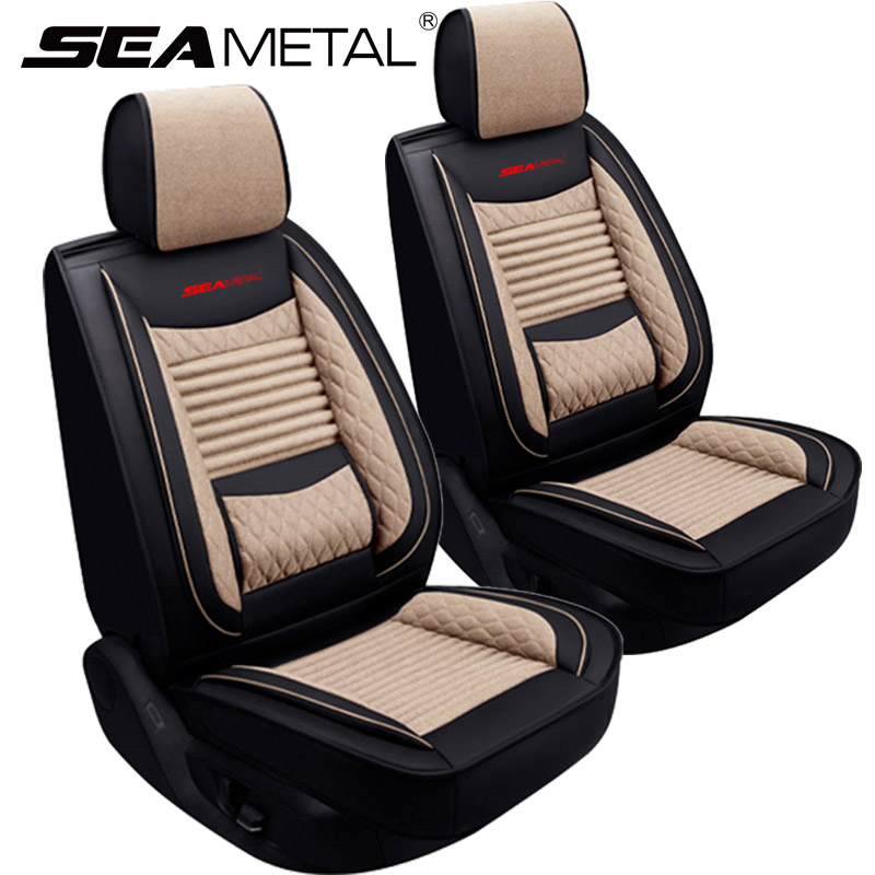 Seametal Universal Car Seat Cover Leather Linen Breathable Summer Cushion Front And Rear Full Set Chair Protector Ee Philippines - Car Seat Cover Design 2019 Philippines