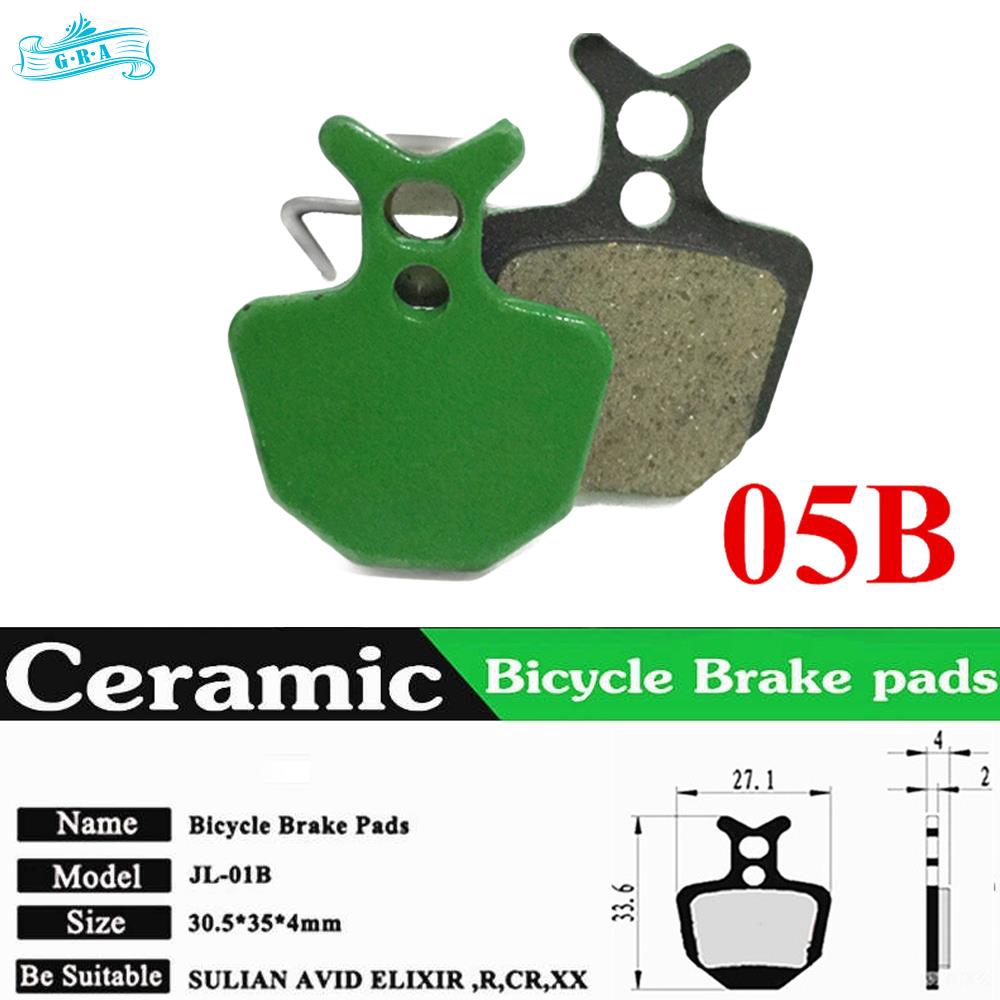 Outdoor Ceramics Oil Disc Brake Pads Mountain Bike Brake Waterproof Green 1 Pair