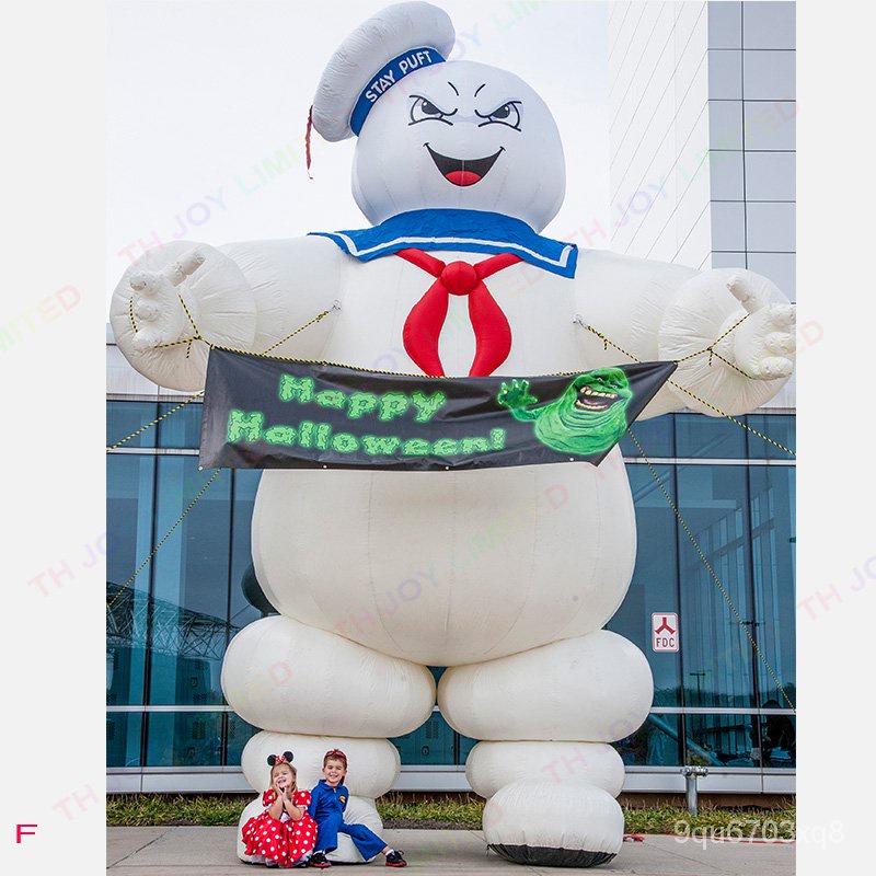 8m tall Outdoor cartoon character giant inflatable Ghostbuster stay