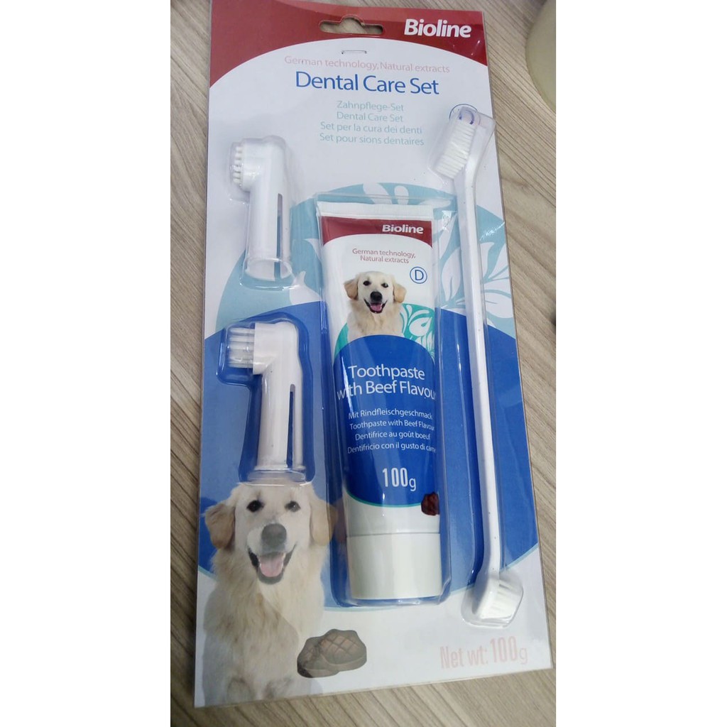 Bioline Dental Care Set Toothpaste with Beef Flavor 100g Complete Dental Care Shopee Philippines