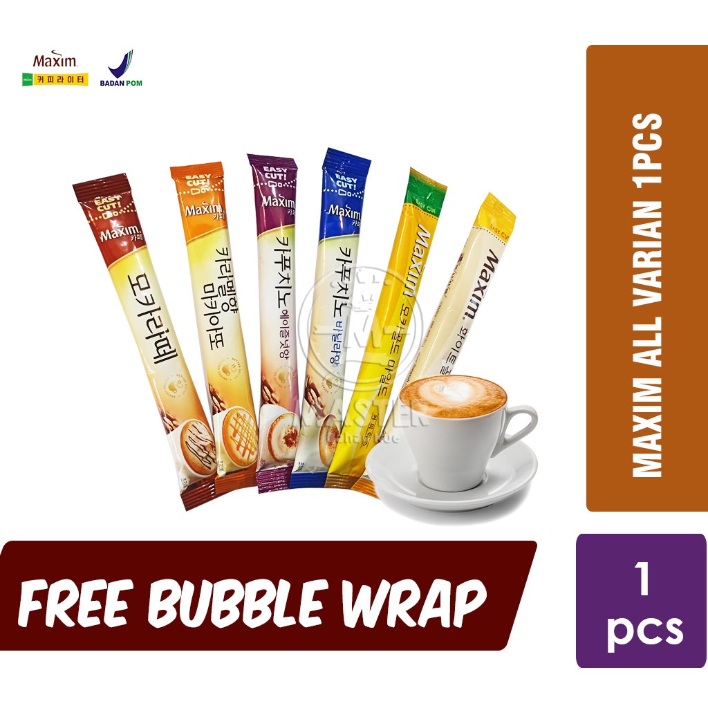 Korean Maxim Instant Coffee Sachets / Cappucino Hazelnut Mocha Latte (1