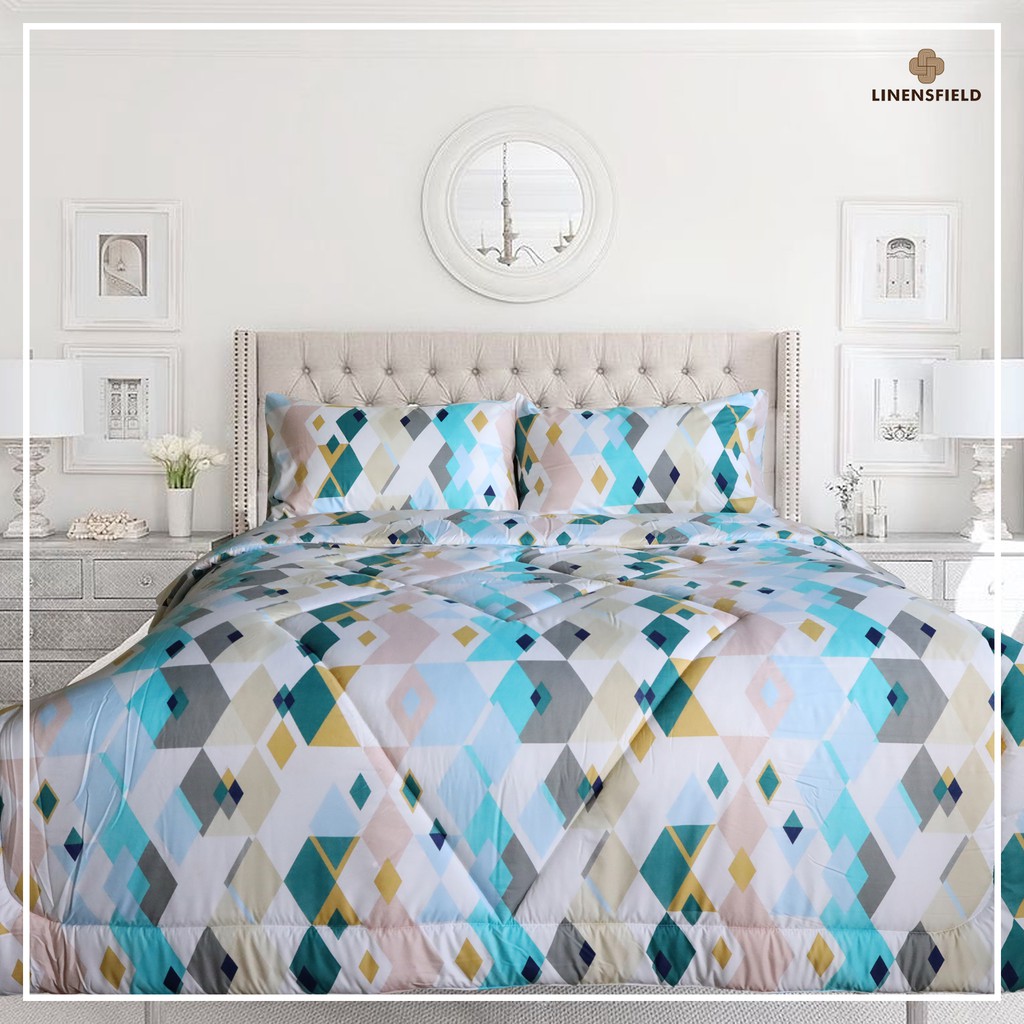Linensfield 4in1 Comforter Set Diamond (Single/ Double/ Queen/ King