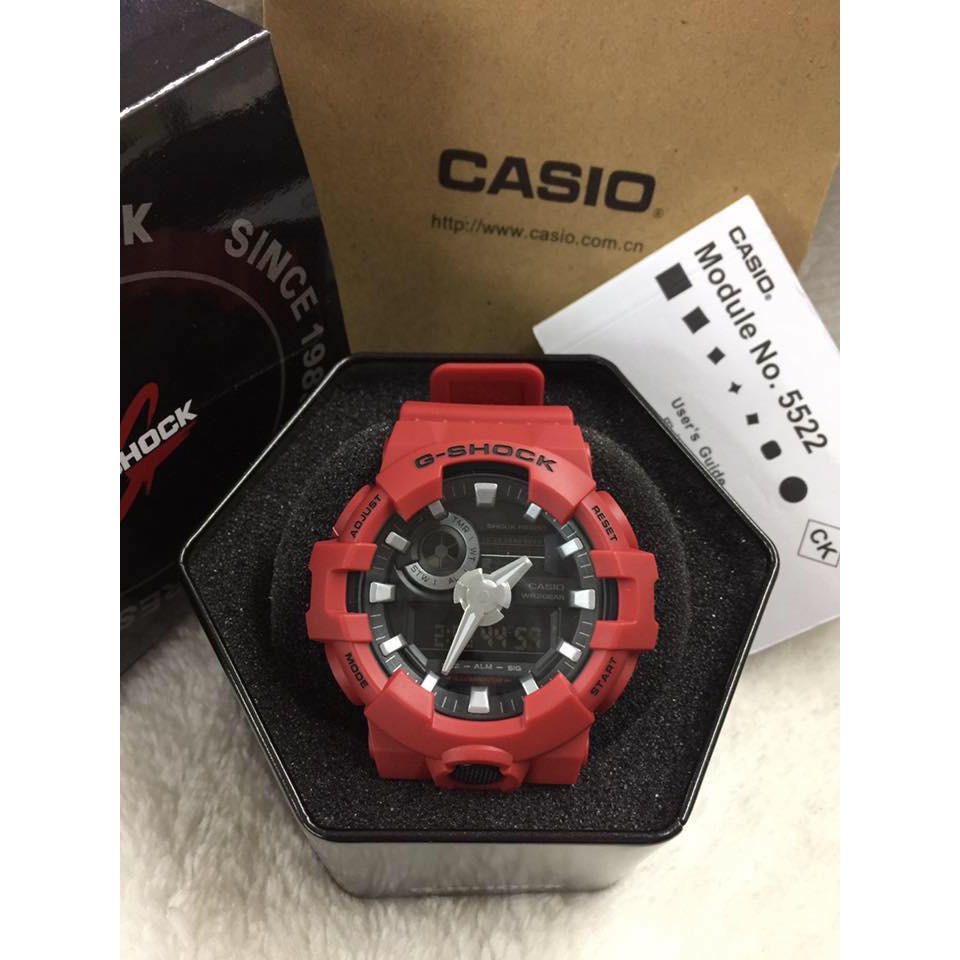 casio red led watch