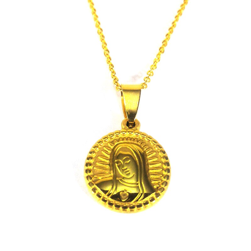 mama mary pendant gold