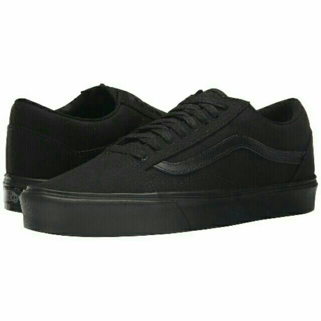 all black low vans