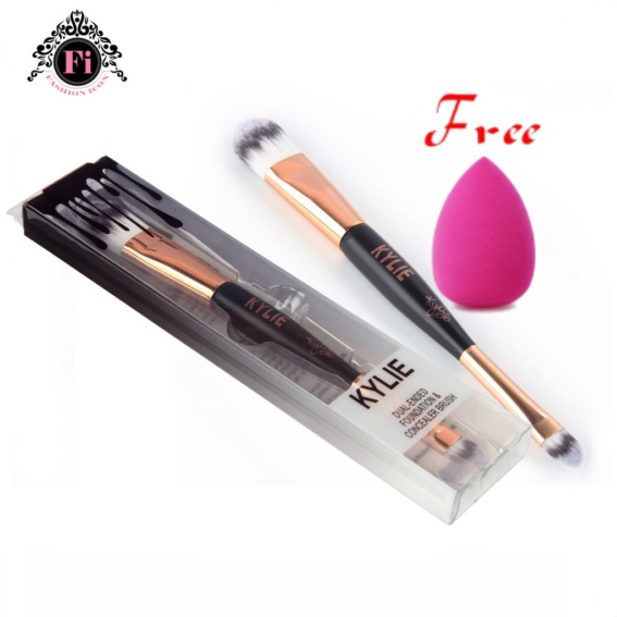 2 IN 1 Foundation Concealer Brush with Free SPONGE Shopee Philippines