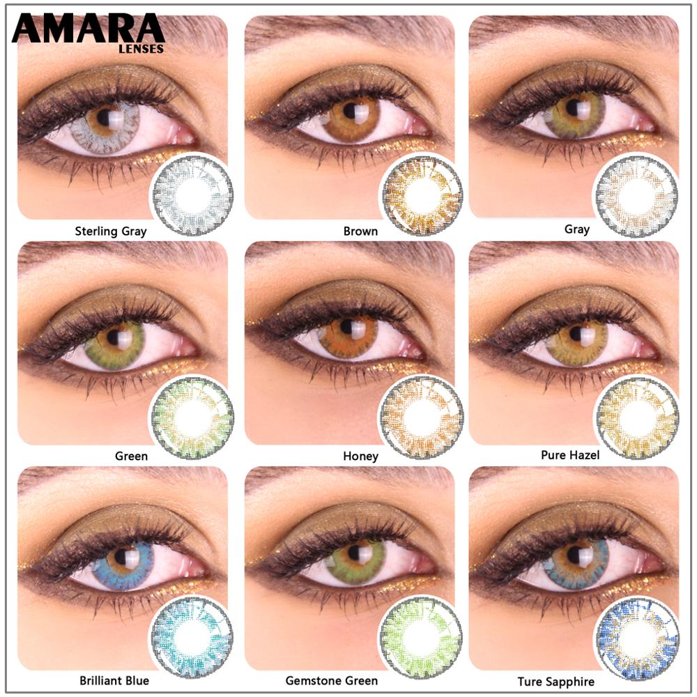 AMARA LENSES 1Pair 3 TONE Series Cosmetic Contact Lenses Colored Lenses ...