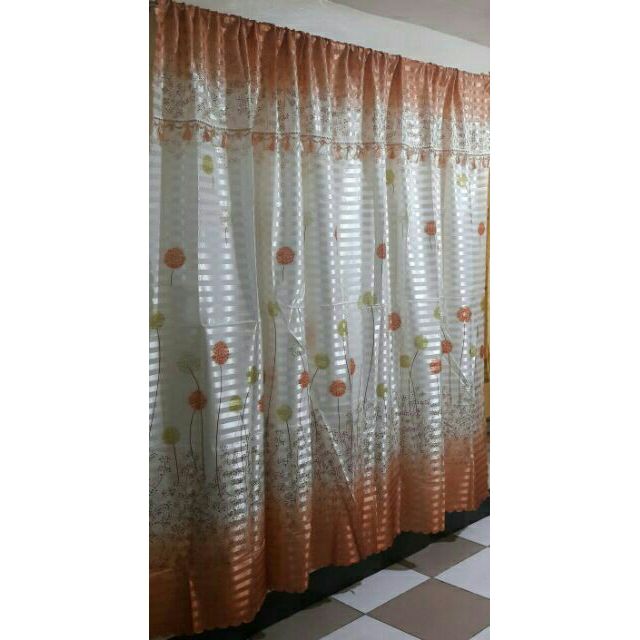 Cod Satin Curtains With Tassel Shopee Philippines
