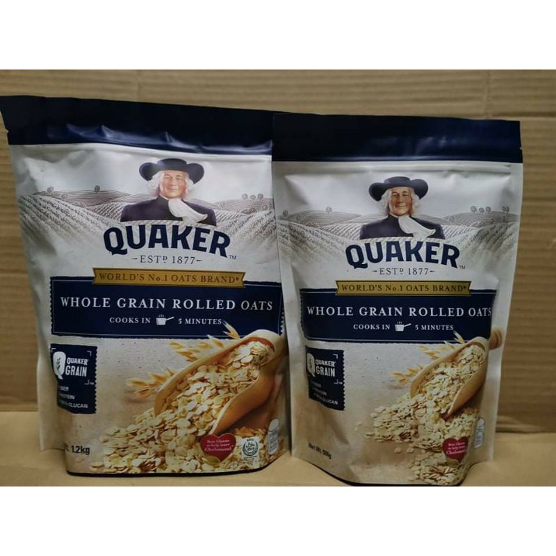 quaker oats whole grain rolled oats 500g or 1.2kg | Shopee Philippines