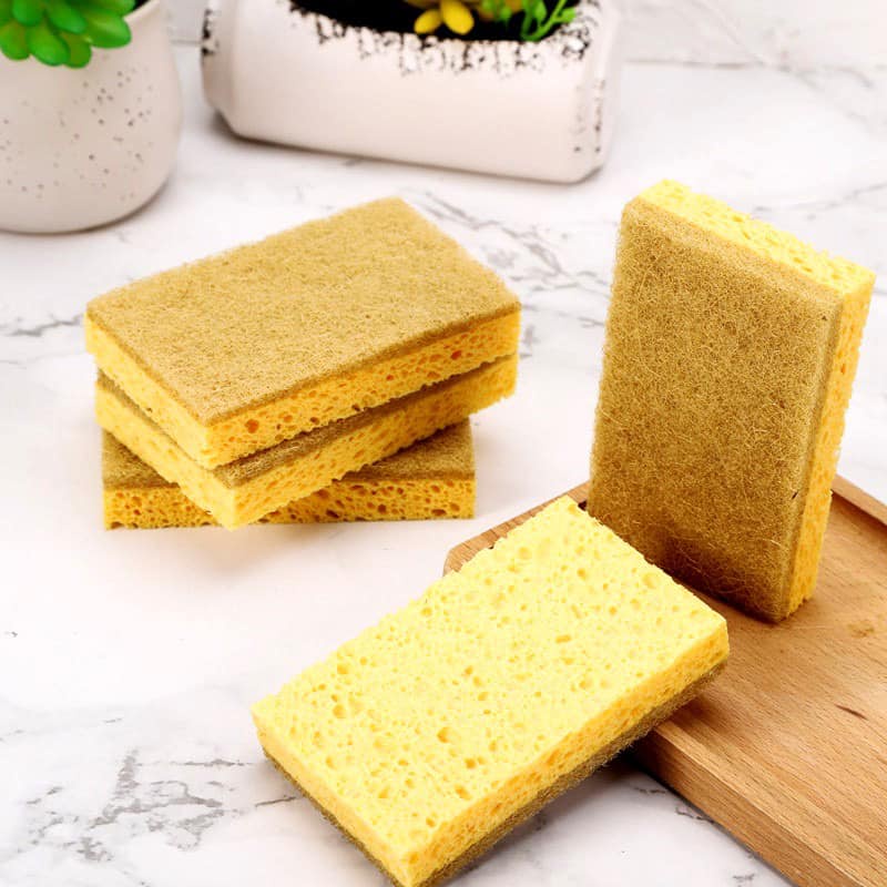 100 Compostable Dishwashing Sponge EcoFriendly Biodegradable Natural