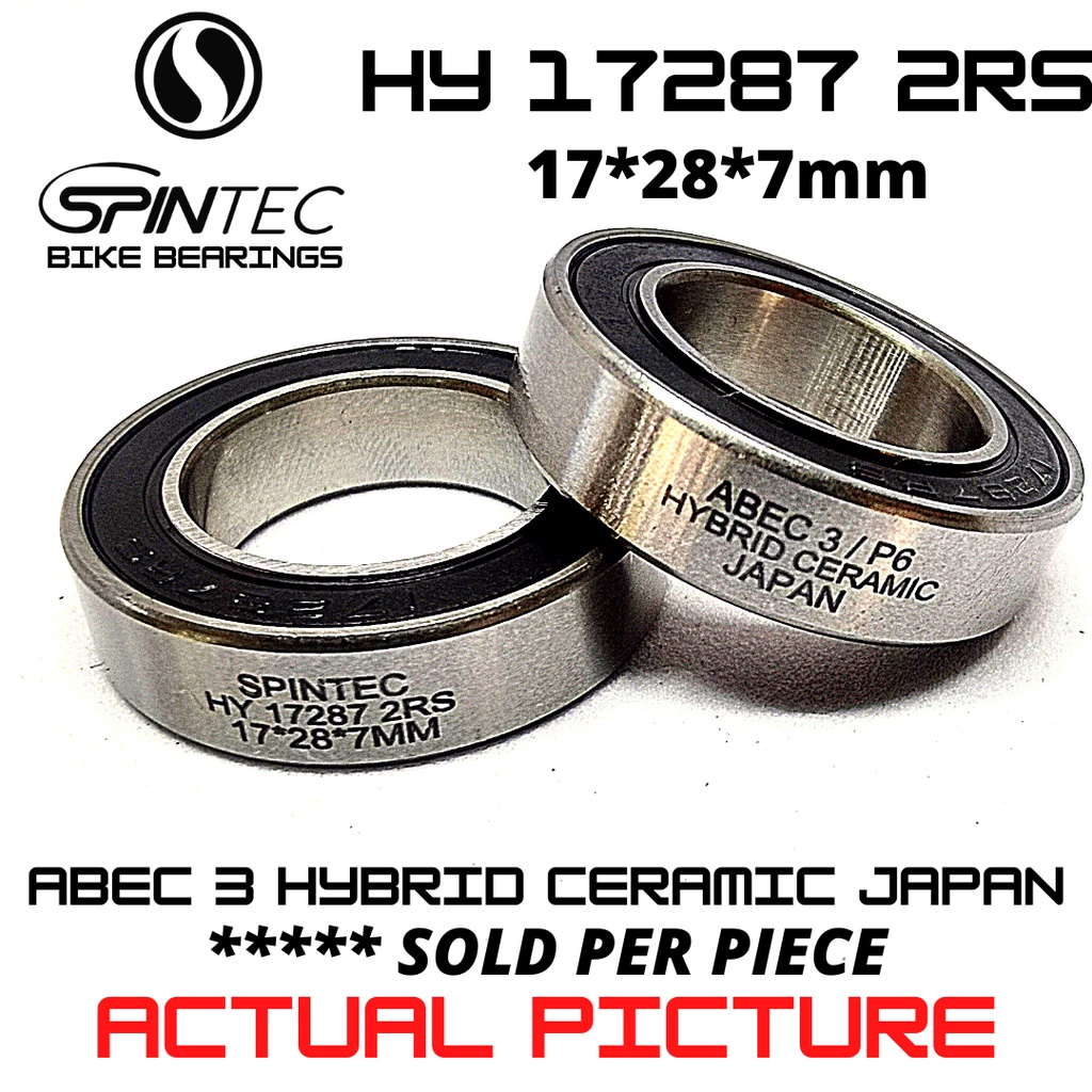 SPINTEC HY 17287 2RS HYBRID CERAMIC JAPAN Bearings for Bike Hubs ...