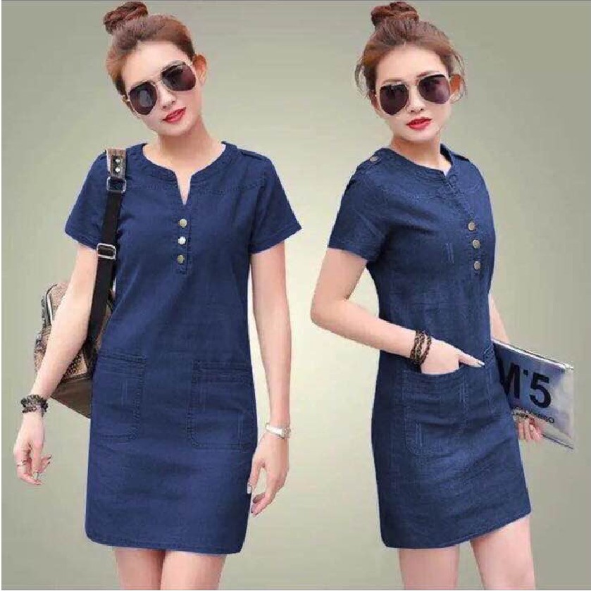 denim dress shopee