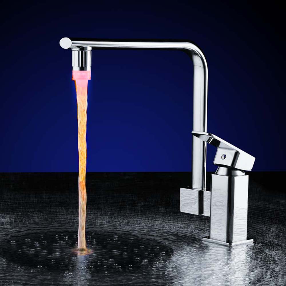 Temperature Sensor 7 Color Kitchen Water Tap Faucet Glow Shower