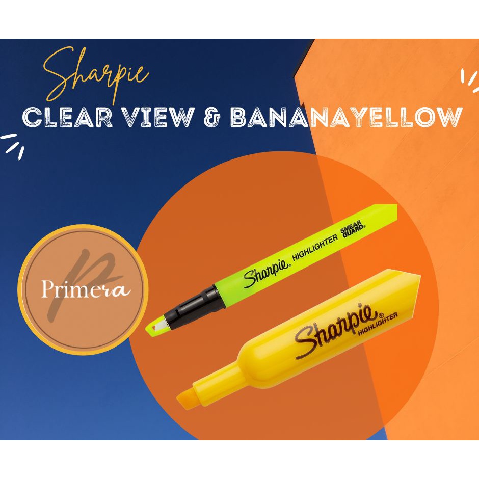 Sharpie Clearview Stick & Tank HighlighterFluorescent Yellow & Banana