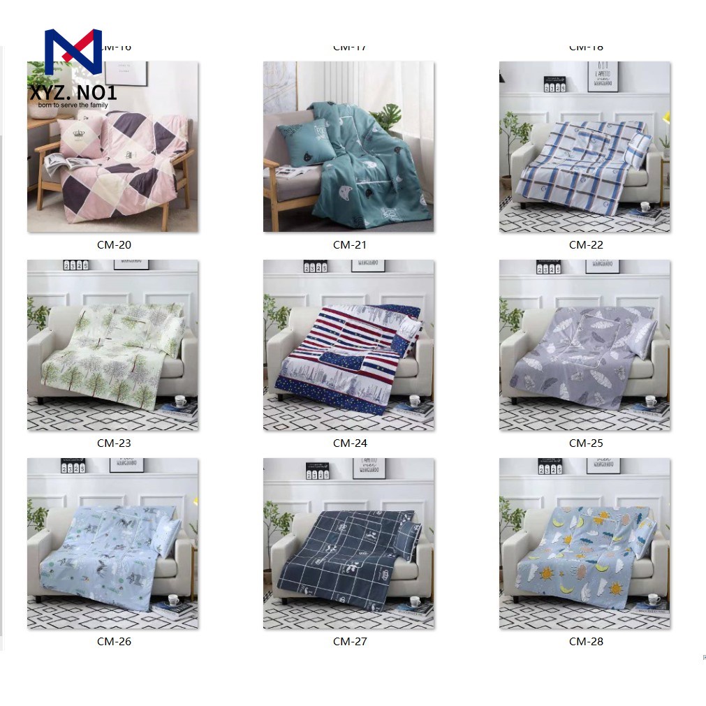 XYZ 2in1 PILLOW BLANKET 2-WAY BLANKET NEW PRINTS A Variety Of Styles 100*150cm