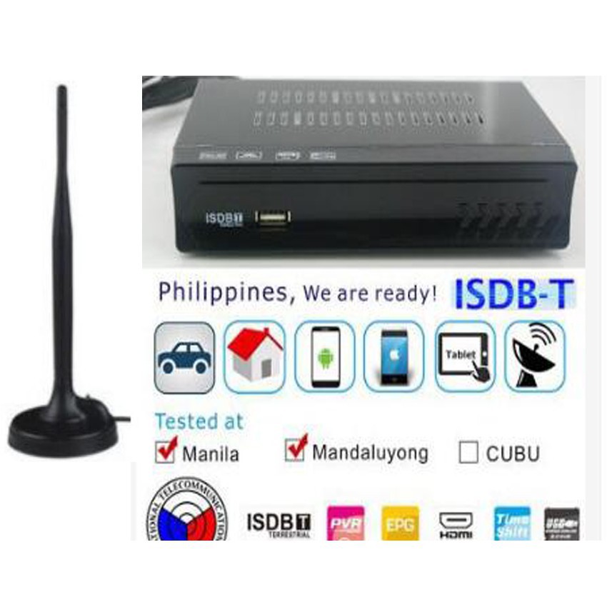 ISDBT Digital TV BOX TV Plus With Antenna Home Media Player Shopee