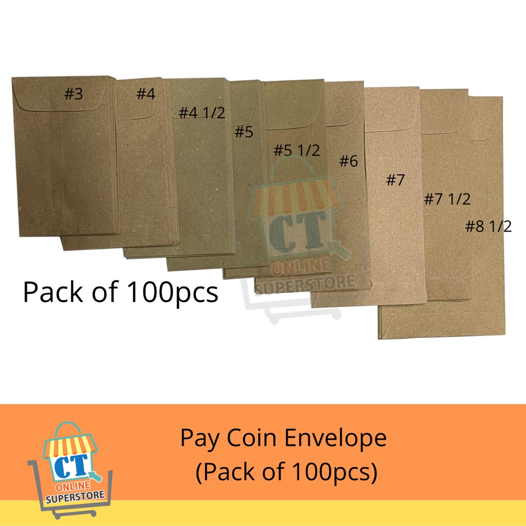Pay Envelope Coin Envelope (Pack of 100pcs) Shopee Philippines