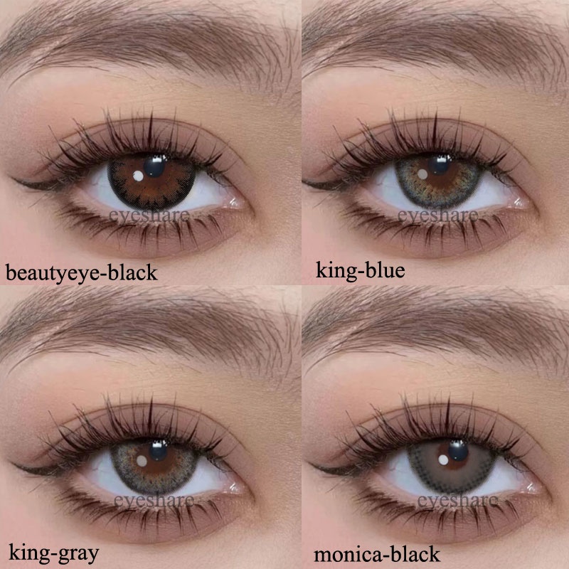 EYESHARE 1 Pair Colored Contact Lens King Series Blue Iris Soft Lens No Degree Contact Lenses