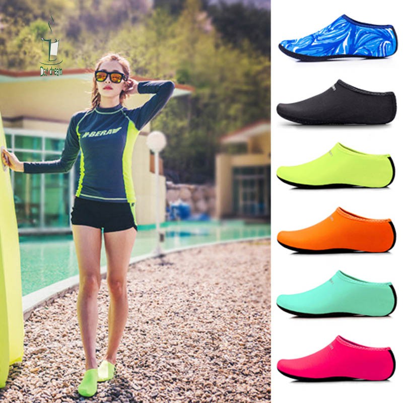 Women Men Skin Water Shoes Aqua Socks Yoga Exercise Pool Beach Swim Slip Surf DD 