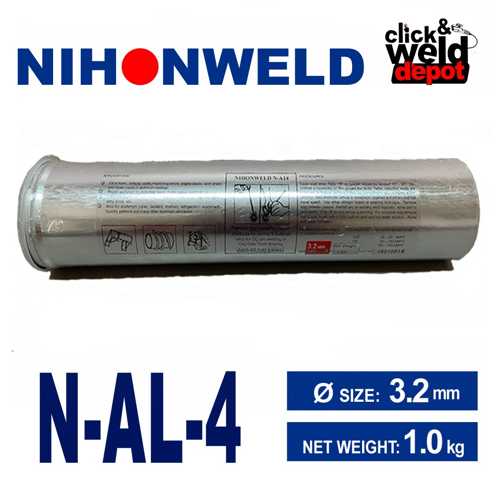 NIHONWELD NAL4 (ALUMINUM STICK WELDING ELECTRODE) Shopee Philippines