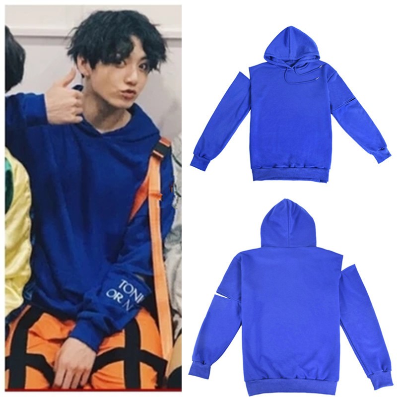 bts hoodie blue