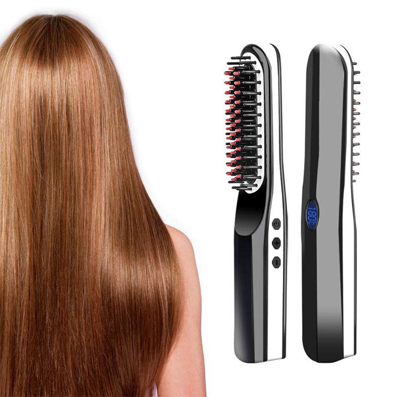 cordless hair straightener brush