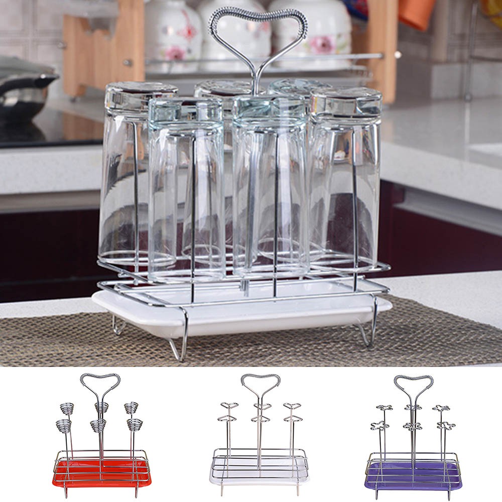 Water Glass Mug Coffee Cup Drain Holder Drying Rack Stand Shelf with