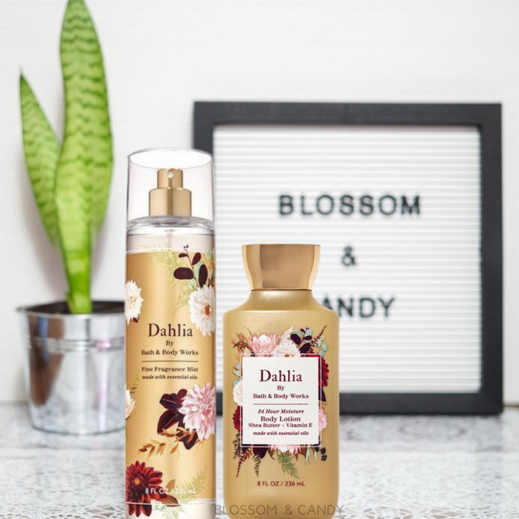 AUTHENTIC] Dahlia Bath & Body Works Fine Fragrance Mist and Body Lotion |  Shopee Philippines