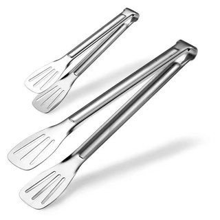 Thick Stainless Steel Food Tong Steak Clip Kitchen Multi-purpose Three-line Hollow Baking Tool MetaL #6